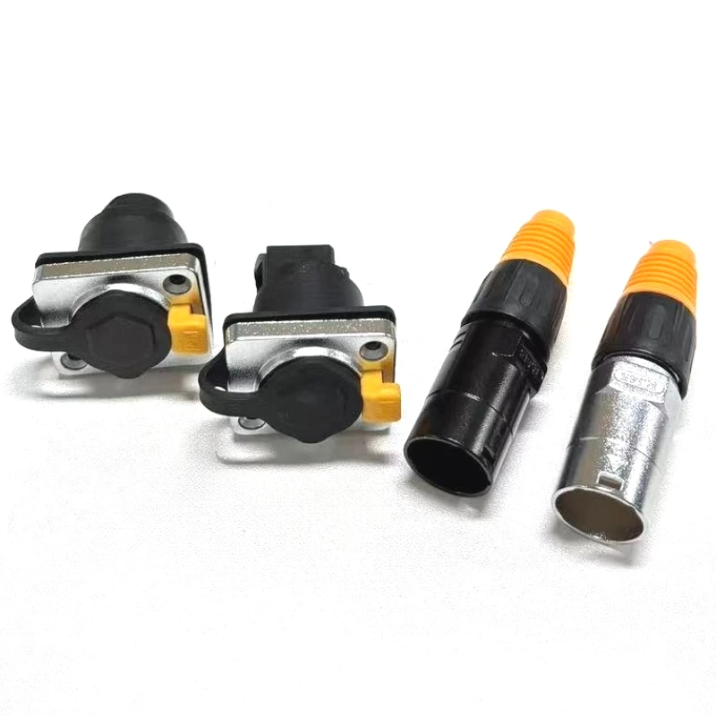 1pc RJ45 Male Aviation Plug Waterproof Connector Network Adapter Ethernet NetworkConverter Panel Mount Straight Adapter
