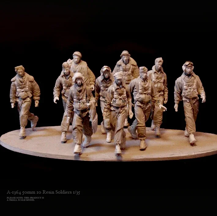 1/35  Resin Soldier model kits figure colorless and self-assembled  （10 pcs）A-1364