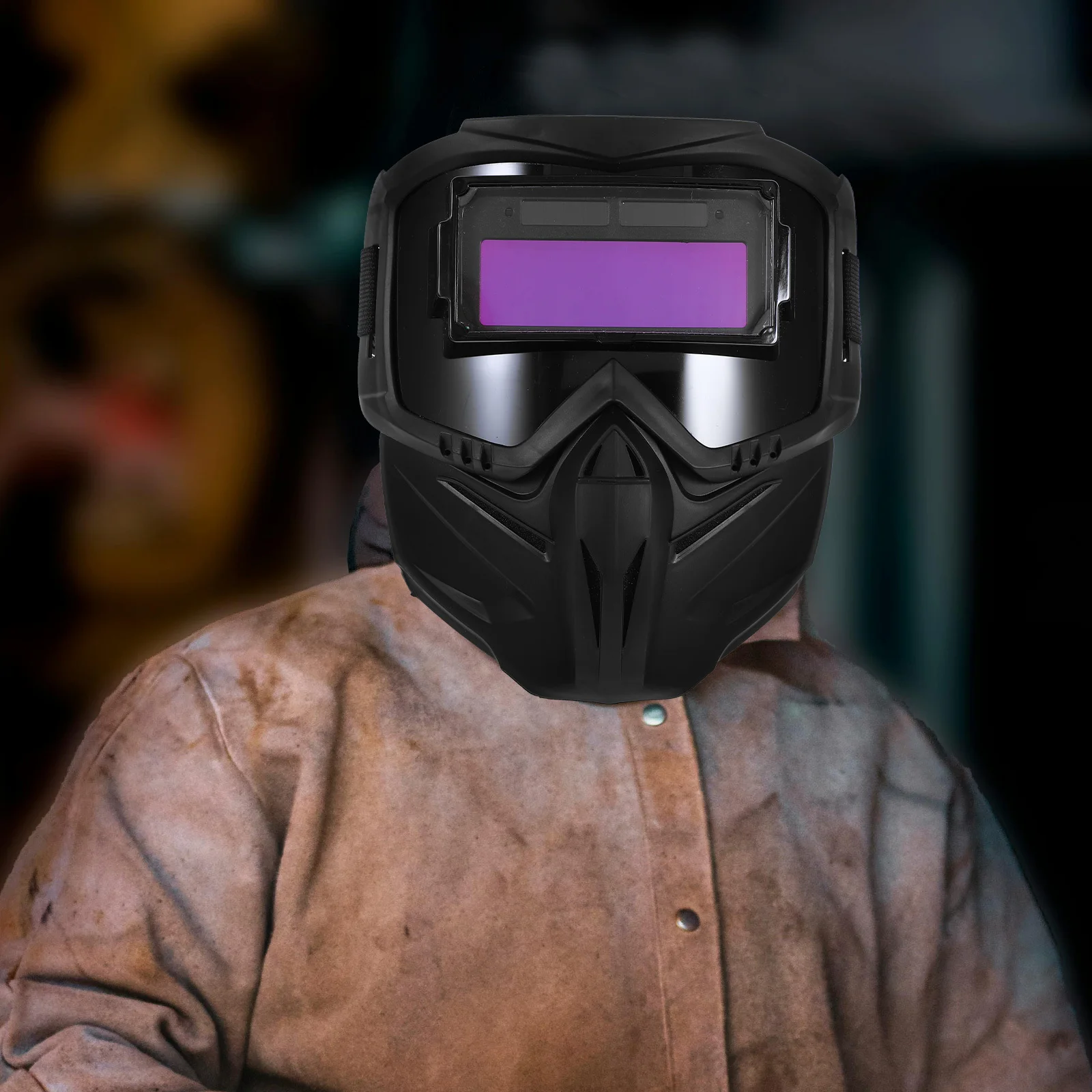 

Welding with Automatic Dimming Professional Welder Lightweight Safety Hood for Arc Grinding Protective Gear