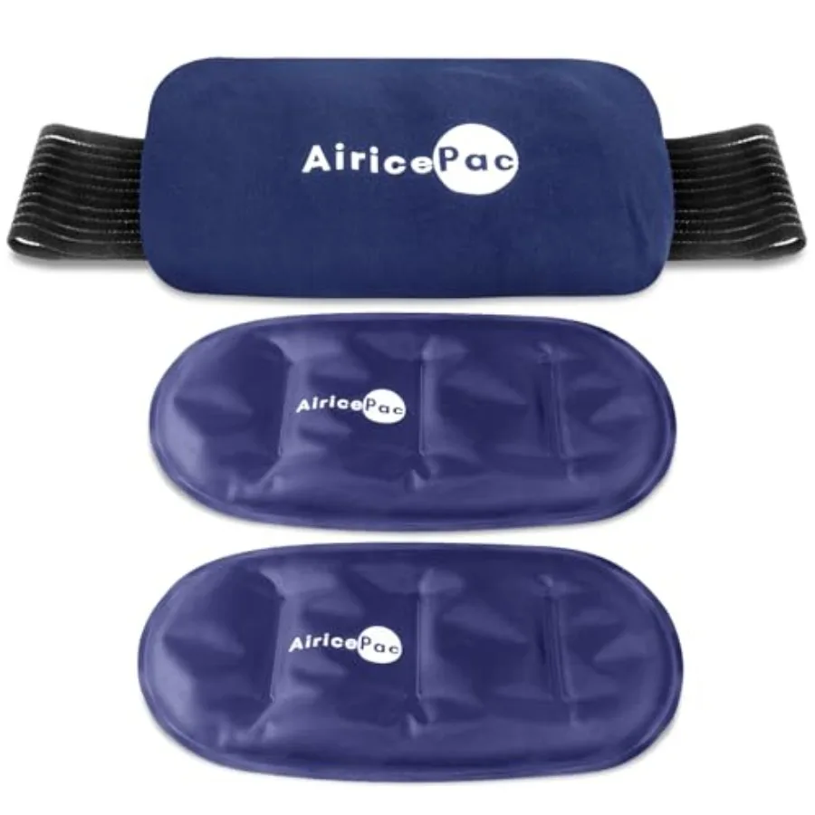 Ice Packs for Injuries Reusable 3-Piece Set Hot Cold Gel Wraps for Joint Pain, Muscle Soreness, Adjustable and Flexible for Bac