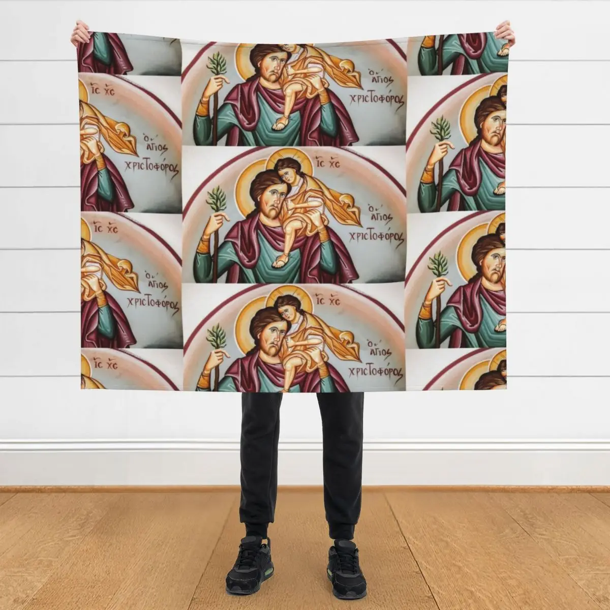 

Saint Christopher Throw Blanket Travel Loose Luxury Large Blankets
