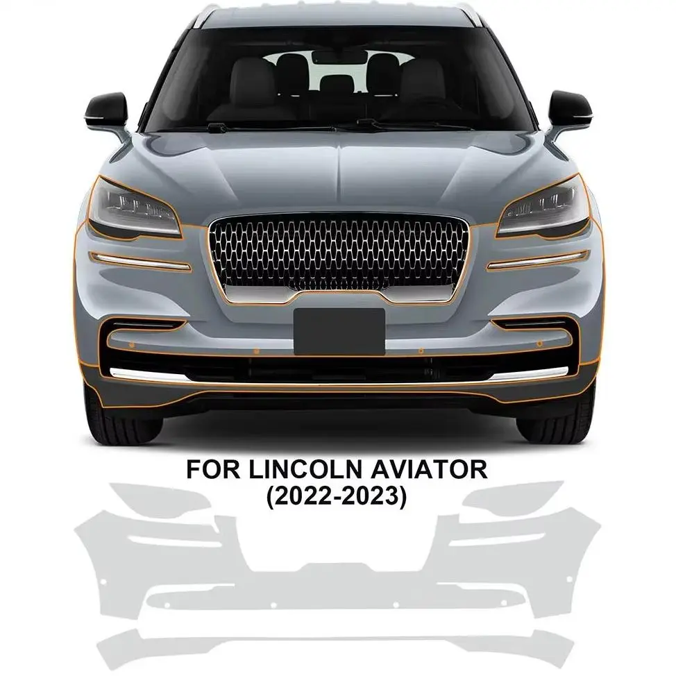For Lincoln Aviator 2022-2023 TPU Bumper Hood Scratch-Resistant Self-Healing Paint Protection Film Invisible Pre-cut PPF Kit﻿