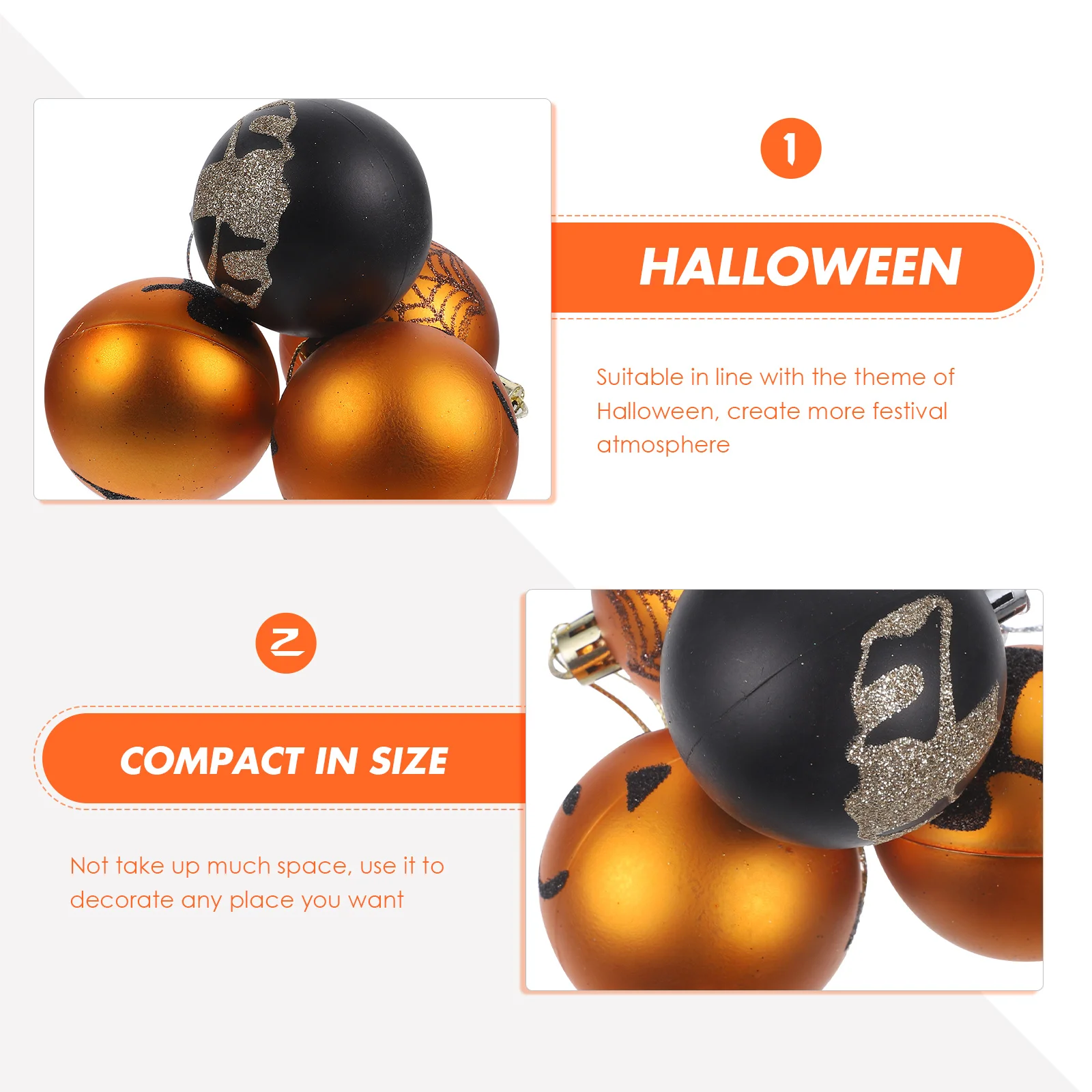 

12 Pcs Halloween Decoration Set Ornaments Decorations Outdoor Unique Small Plastic Hanging for Tree