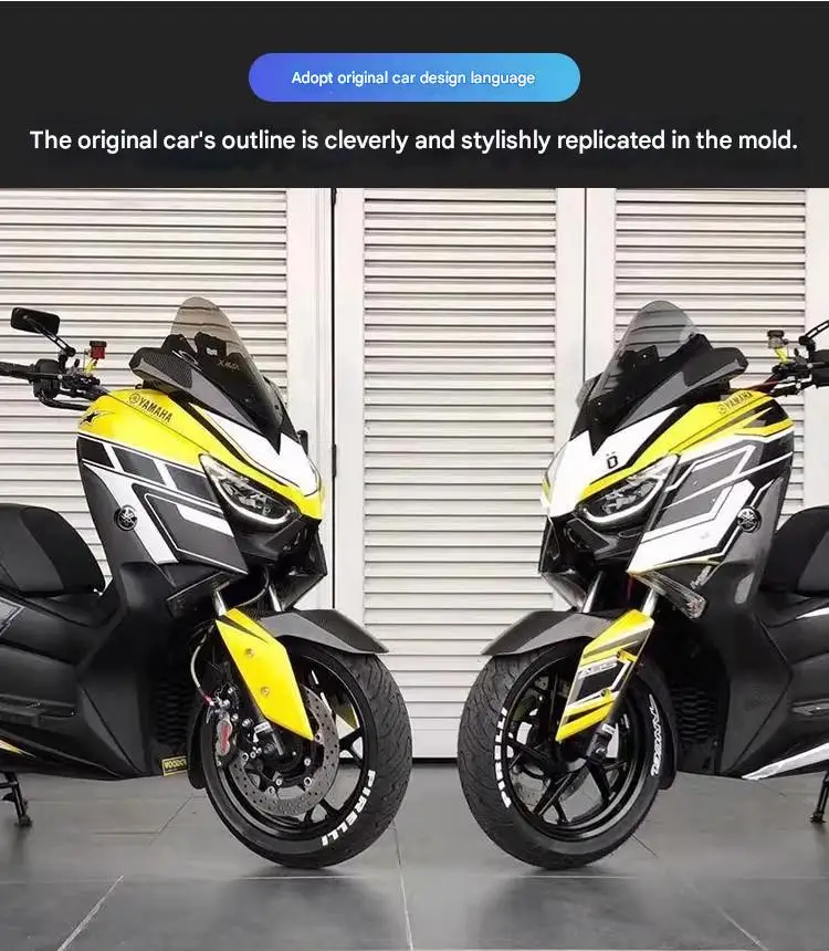 FOR YAMAHA XMAX300 round Head Style Front Windshield Smooth Airflow Diversion Helmet Turbulence Reduction No Obstruction
