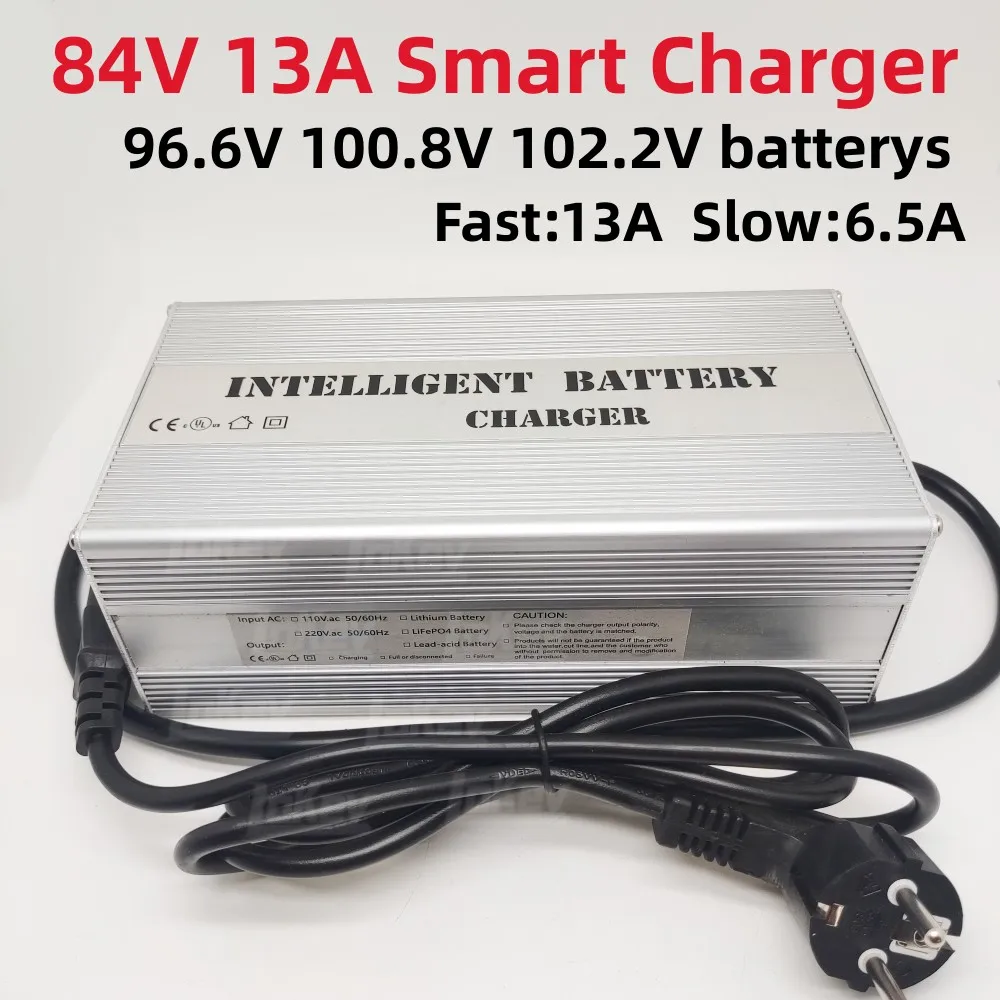 

84V 7A 13A adjust charger 92.4V 94.9V 96.6V 100.8V 102.2V lipo li ion lifepo4 lithium vehicle car batterys 22S 23s 24s 26S 28s