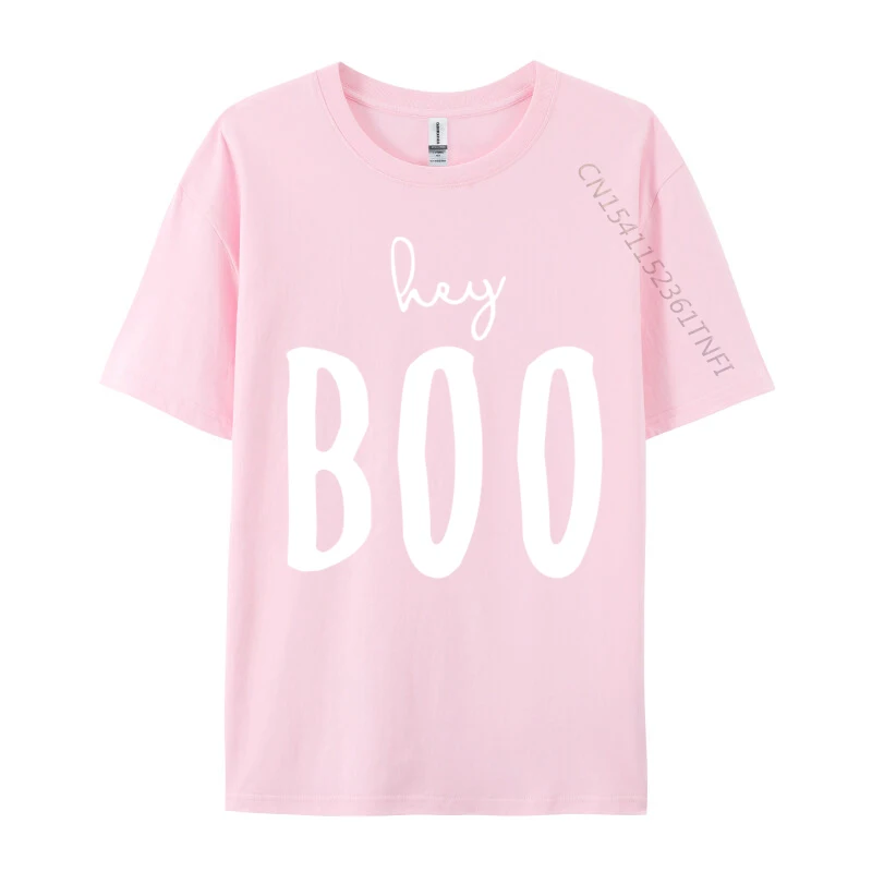 Hey Boo Funny Halloween Halloween Party Ghost Halloween Casual Classic Design Tops Shirt Cotton Fabric T Shirt for Men Tee-Shirt