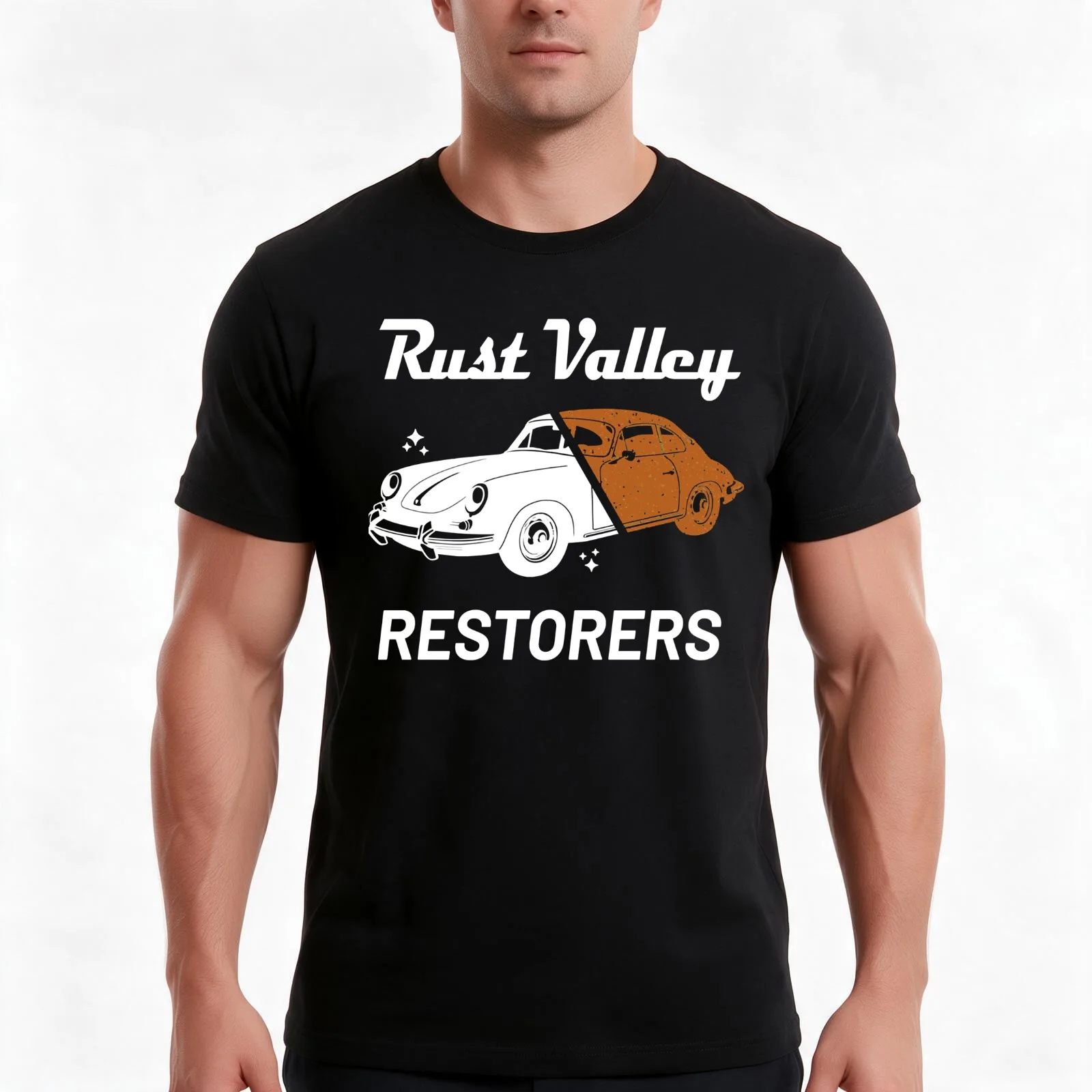 Rust Restorers For Fans T-Shirt, Summer Casual Cotton Tee, Oversized Streetwear Tops, Vintage Graphic Print, Unisex Men Women