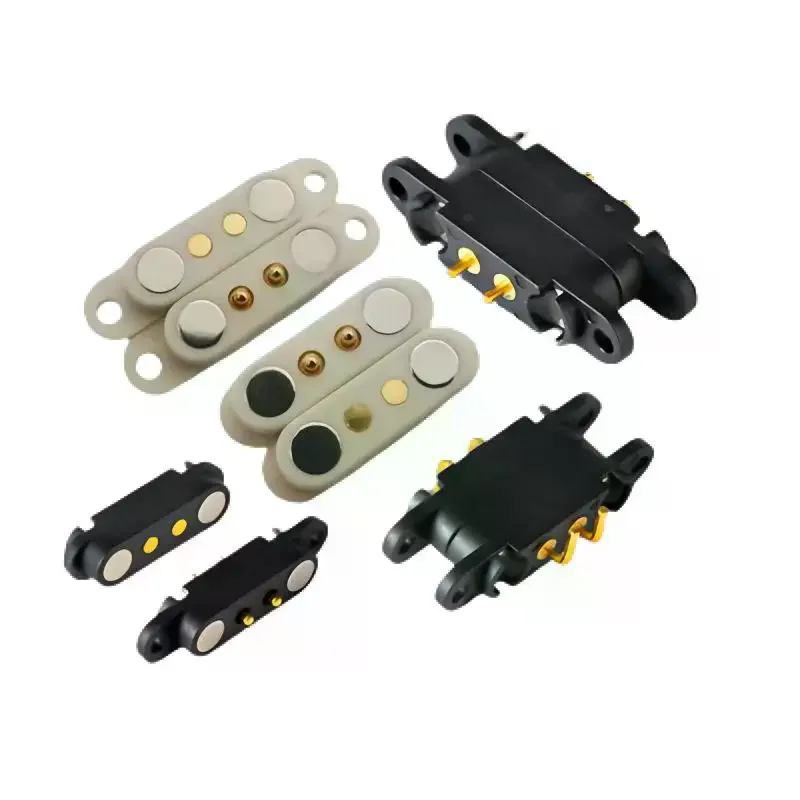 Waterproof 2.54mm 2A Fast Charging Pogo Pin Connector, Male-Female, 2-Pin DC Power Socket Pair