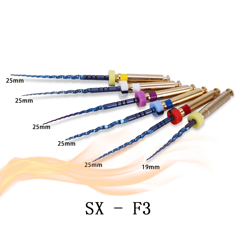 Dental SX-F3 Blue Files Nitinol Rotary Universal Engine Endodontic Anti-Fatigue Constant Needle Dentistry Root Canal Material