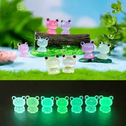 10/20/50Pcs Luminous Mini Frogs Ornament DIY Colorful Glowing Frogs Miniatures Micro Fairy Garden Landscape Desktop Decoration