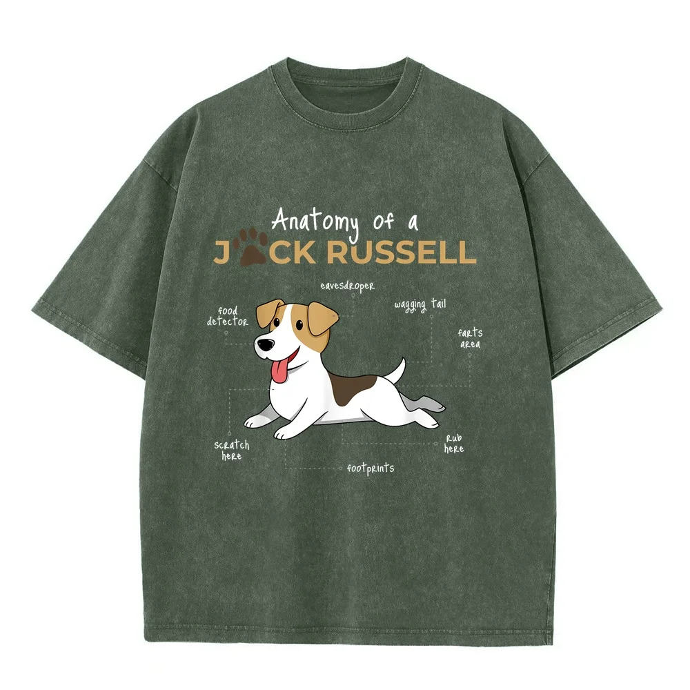 Anatomy Of A Jack Russell Terrier Dog Dogs Puppy T-Shirt for Men Man's Kids Одежда Korean Reviews Many Men's Clothes T-Shirts