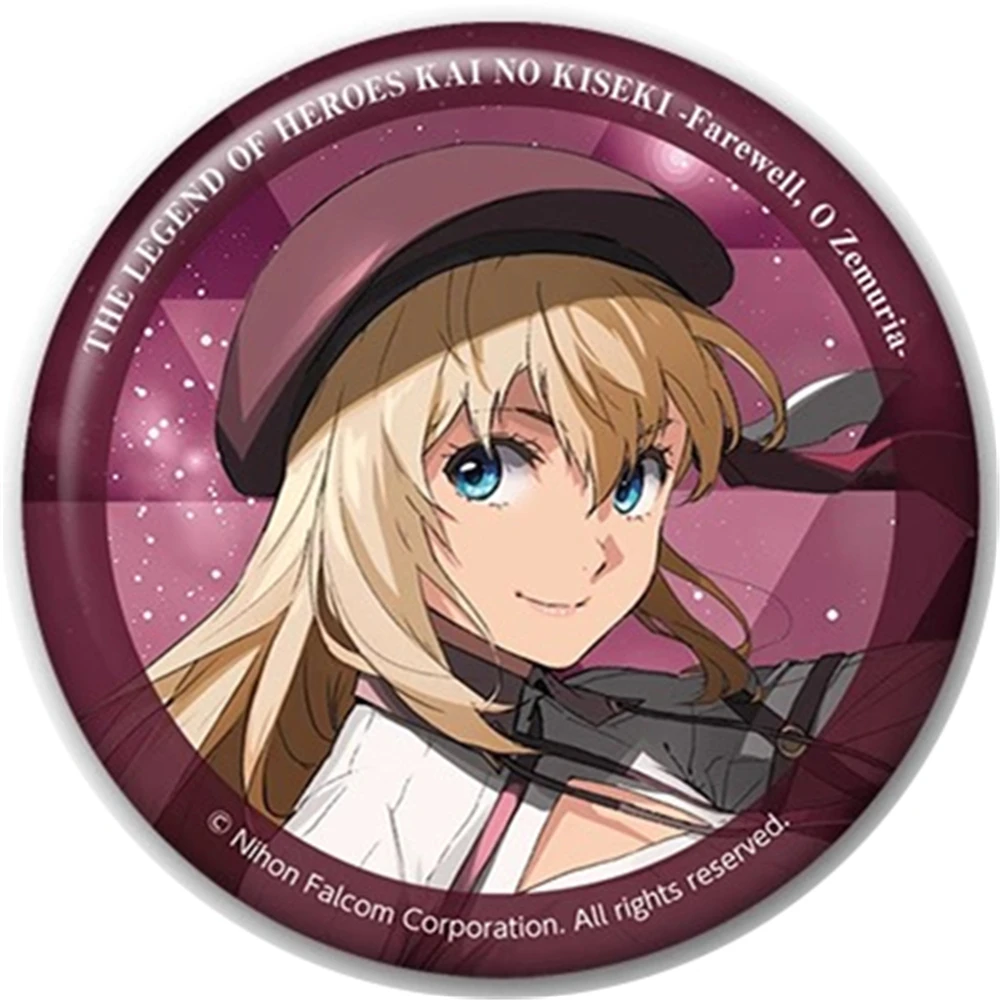 58mm Anime Eiyuu Densetsu The Legend of Heroes Farewell O Zemuria Cosplay KOSTIUM Odznaka Przypinka SPTE Metalowa Broszka ﻿   Prop Gilf