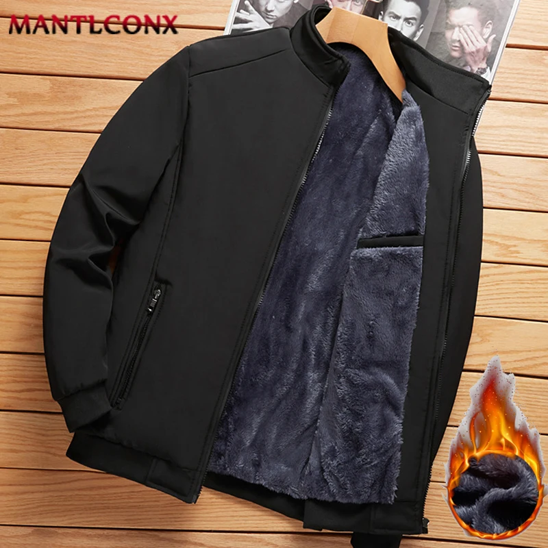 Quality Fleece Warm Men's Winter Jacket Windbreak Parka Coat Thicken Inner Jacket Men Windproof Men's Winter Coat Plus Size 3XL