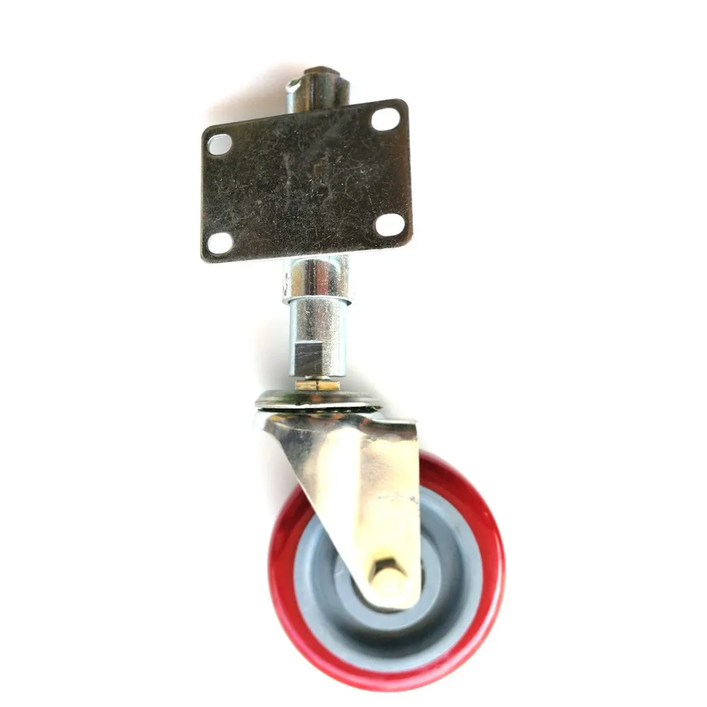 5 inch Mute door spring gate wheel heavy duty caster high and low telescopic shock wheel iron door wheel brake optional