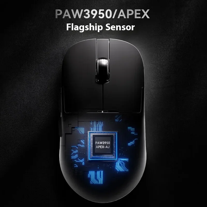 AJAZZ AJ159 APEX Wireless Mouse Three Mode PAW3950 Sensor  Charging Base 8000Hz Lightweight 400mAh Gaming Mouse Pc Gamer Mac