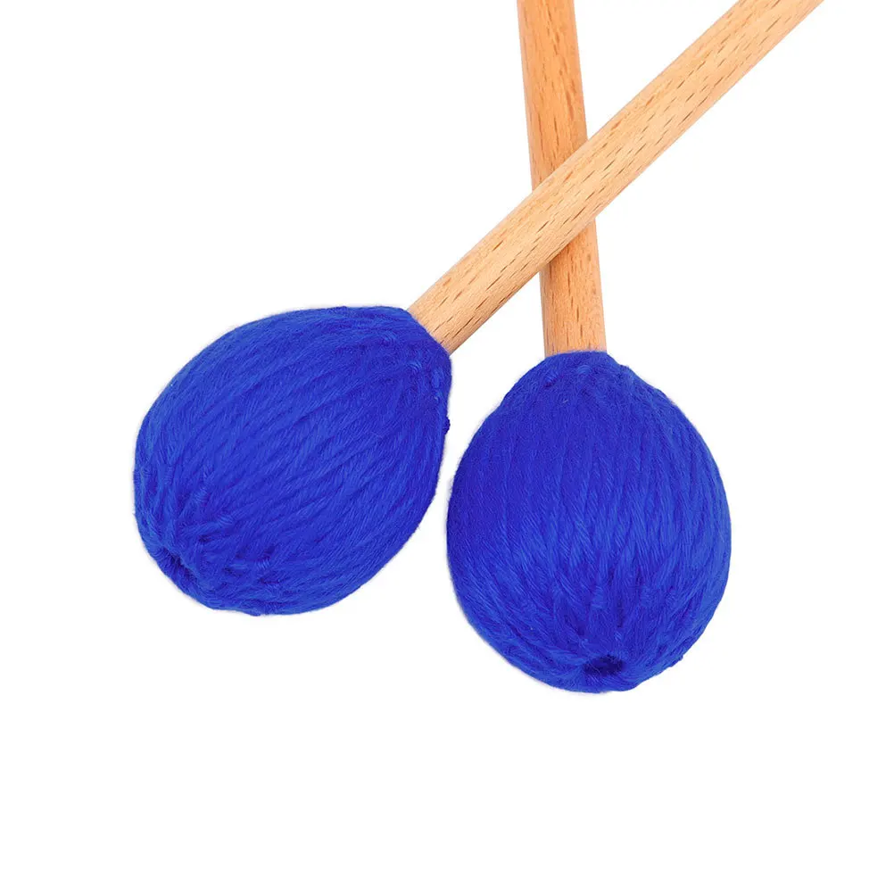 

1Pair Marimba Mallets Premium Wooden Wool Head Practice Drumsticks Percussion Instrument Universal Drumsticks Tongue Drum