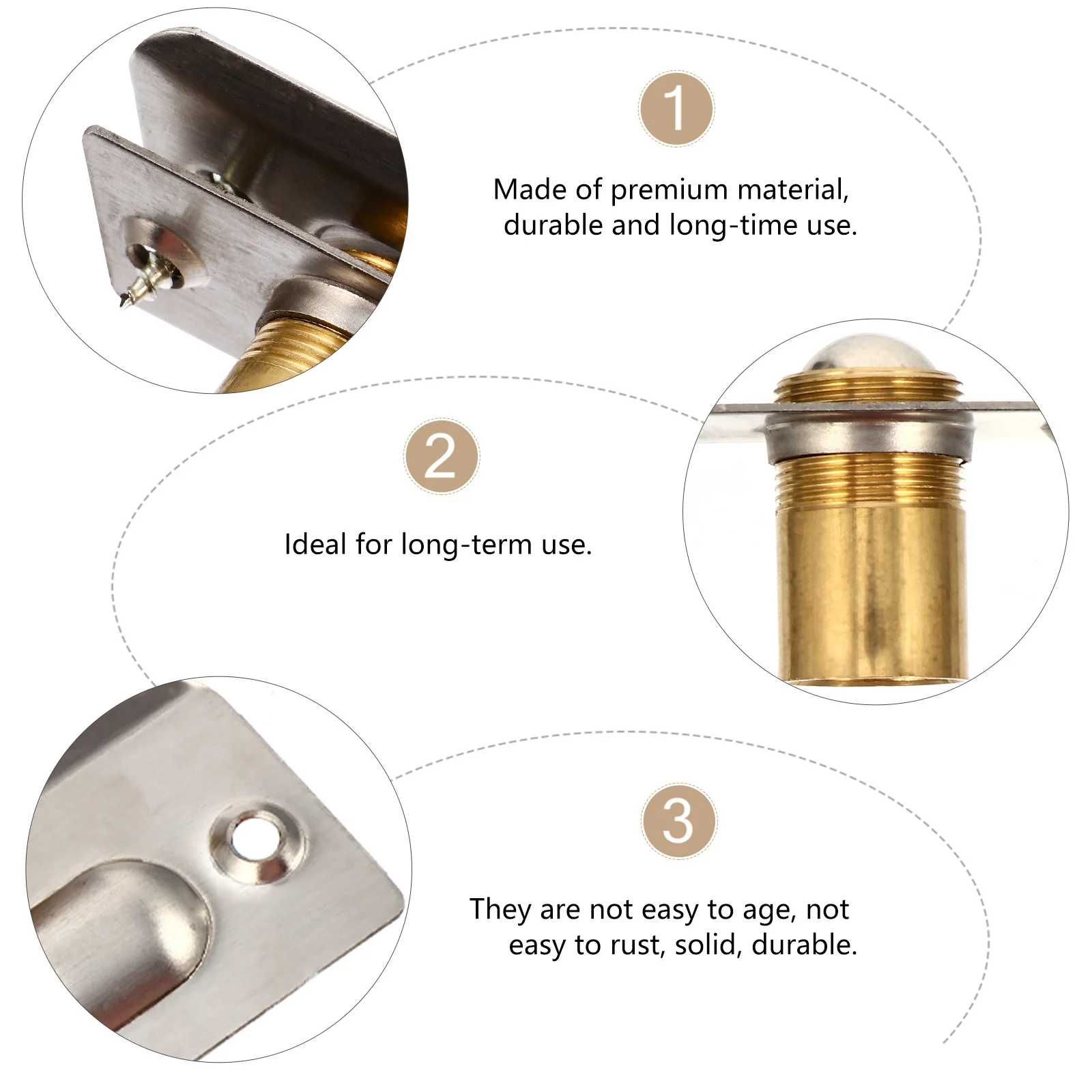 2 قطعة الكرة النحاسية المصيد مزلاج الباب الفضي اكسسوارات الأثاث الثقيلة الربيع خزانة لخزانة ملابس بأدراج الكرة الصيد مزلاج