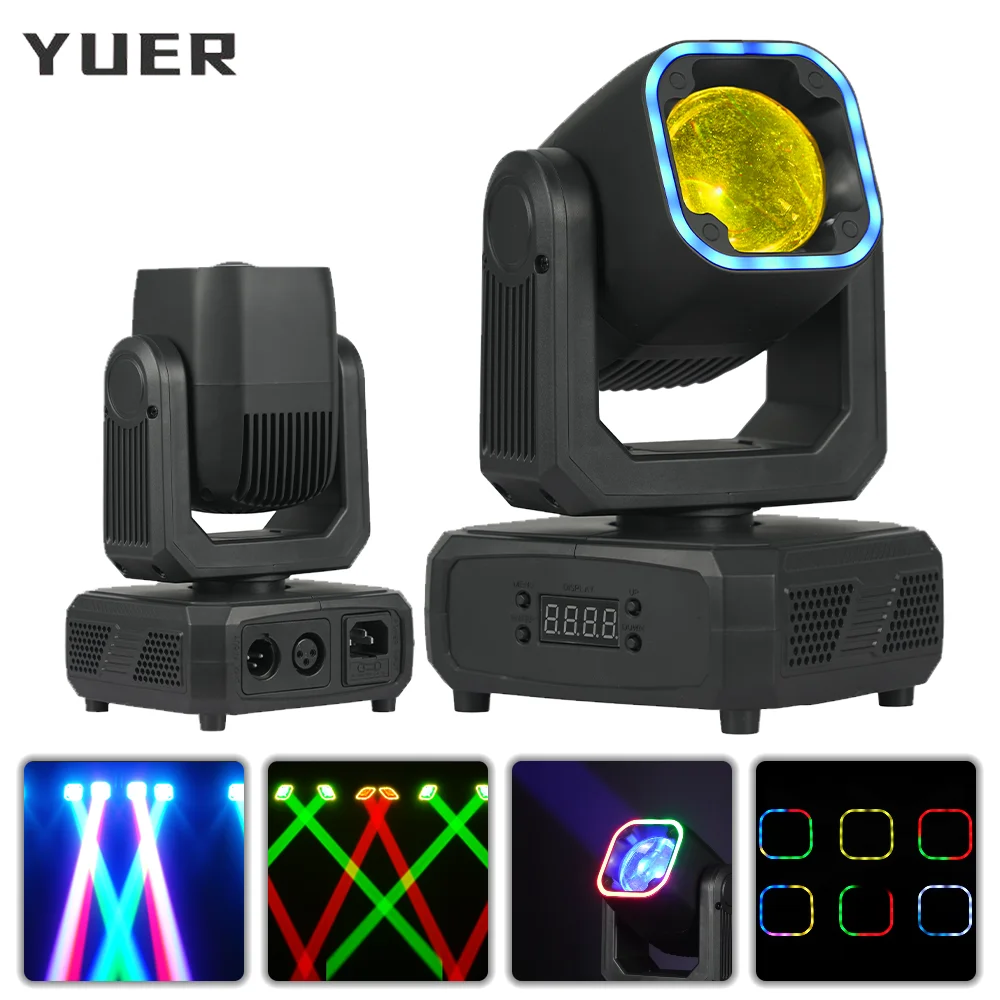 40w LED RGBW Beam moving head light with ring DMX512 Sound control for DJ Disco KTV box bar nightclub