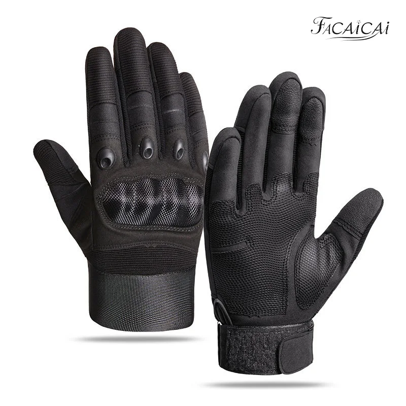 

1 Pair Tactical Full Finger Finger Gloves - Breathable, Touch Screen, Suitable for Outdoor Sports All Seasons