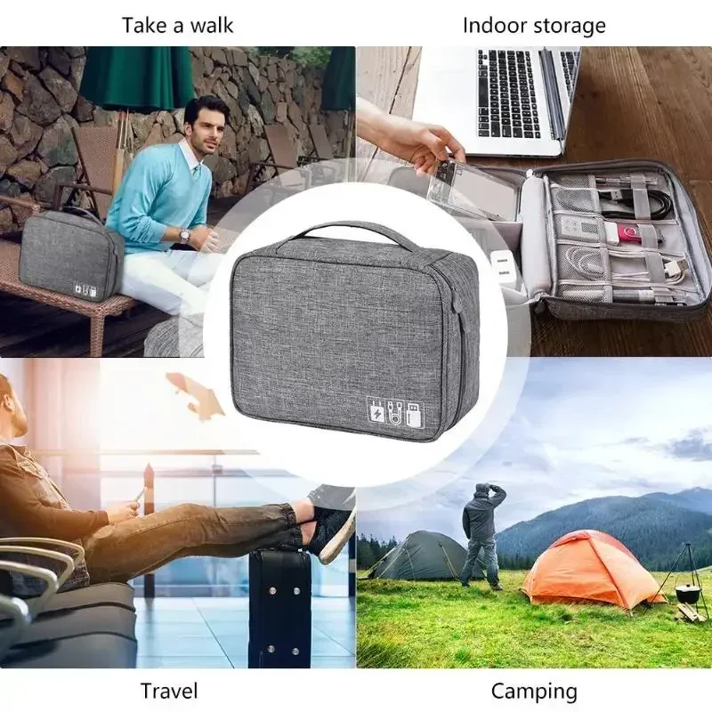 NEW Portable Digital Storage Bag USB Gadget Waterproof Cable Organizer Pouch Electronics Devices Accessories Pack