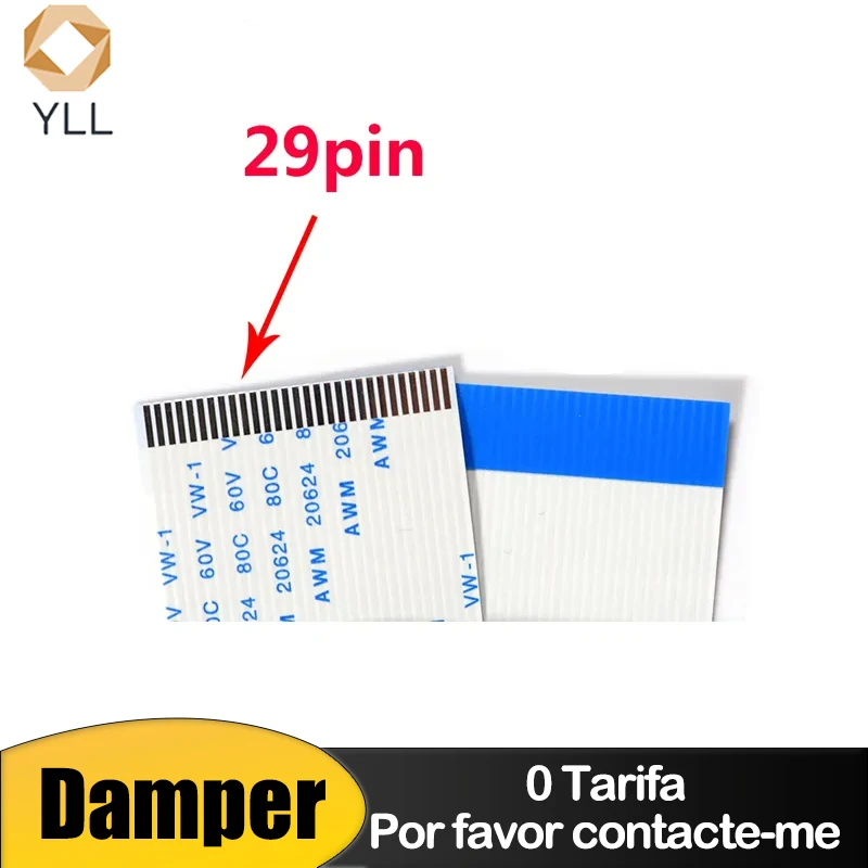 Cabo de dados plano FFC de 29 pinos para cabeçote de impressão XP600 TX800 DX8 DX11, impressora UV DTF DTG Eco Solvent, cabo para cabeça de plotter, peças YYL