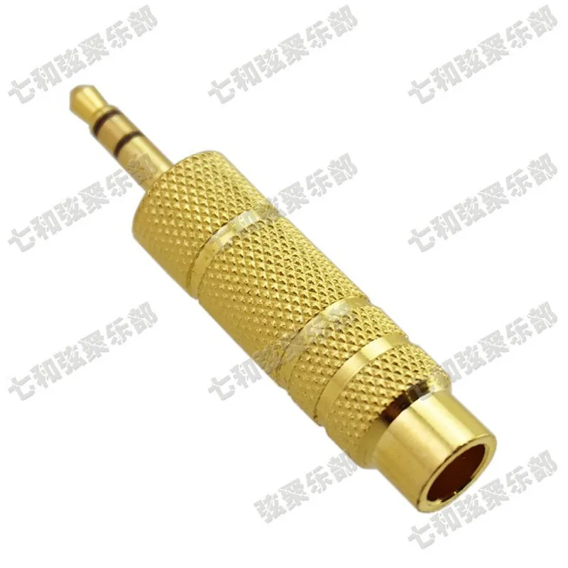 2 Stücke 6,35mm auf 3,5mm Stereo Mikrofon Gitarre Kabel Audio Konverter Adapter Koppler Stecker Buchse auf Stecker gitarre zubehör – Detail 3