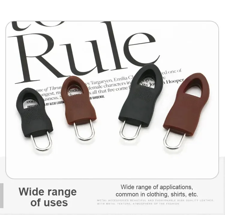 Removable DIY Zipper Pull Tab Replacement Slider Head Multi-Functional Accessories For Clothes School Uniform Bags Pull Lock Set