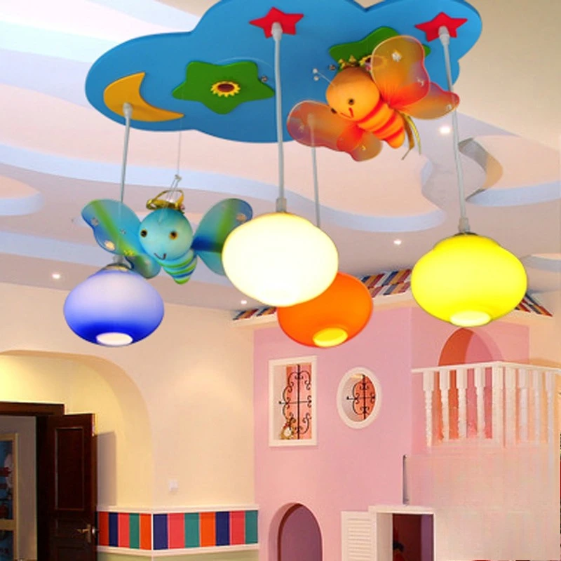 Nordic Modern Children's Room Pendant Light LED Boys Girls Bedroom Kindergarten Daycare Cartoon Creative Lighting Fixtures