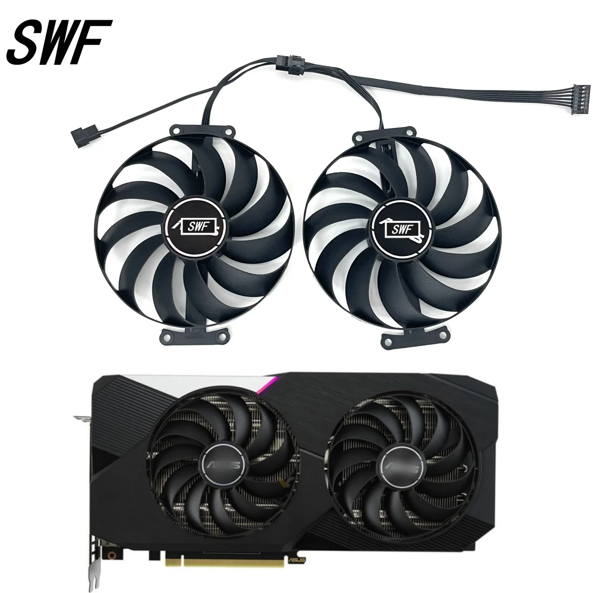 95MM FDC10U12S9-C CF1010U12S 7PIN RTX3070TI 3060TI GPU FAN For ASUS Dual GeForce RTX 3060 3070 V2 OC Edition 8GB Video Card Fan