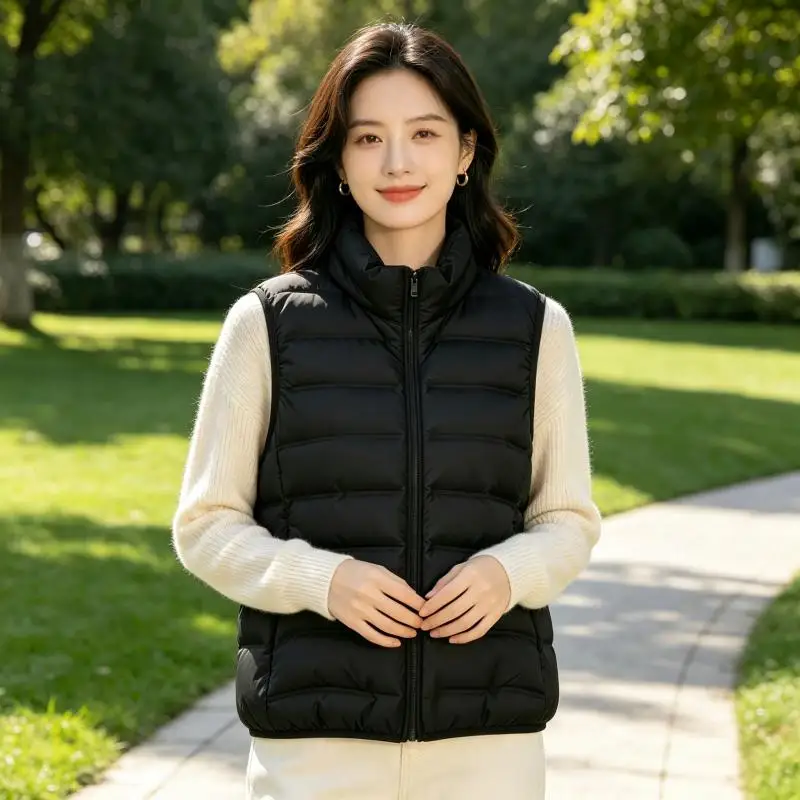 Woman Vest Autumn Winter Warm Down Cotton ultralight Vests Female Waistcoat Women's Sleeveless Jacket Vest Coat