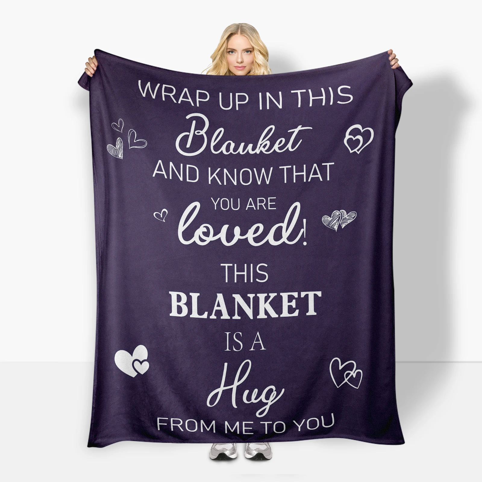 

Flannel blanket of gratitude with heart design perfect for expressing appreciation to your boss warm and thoughtful