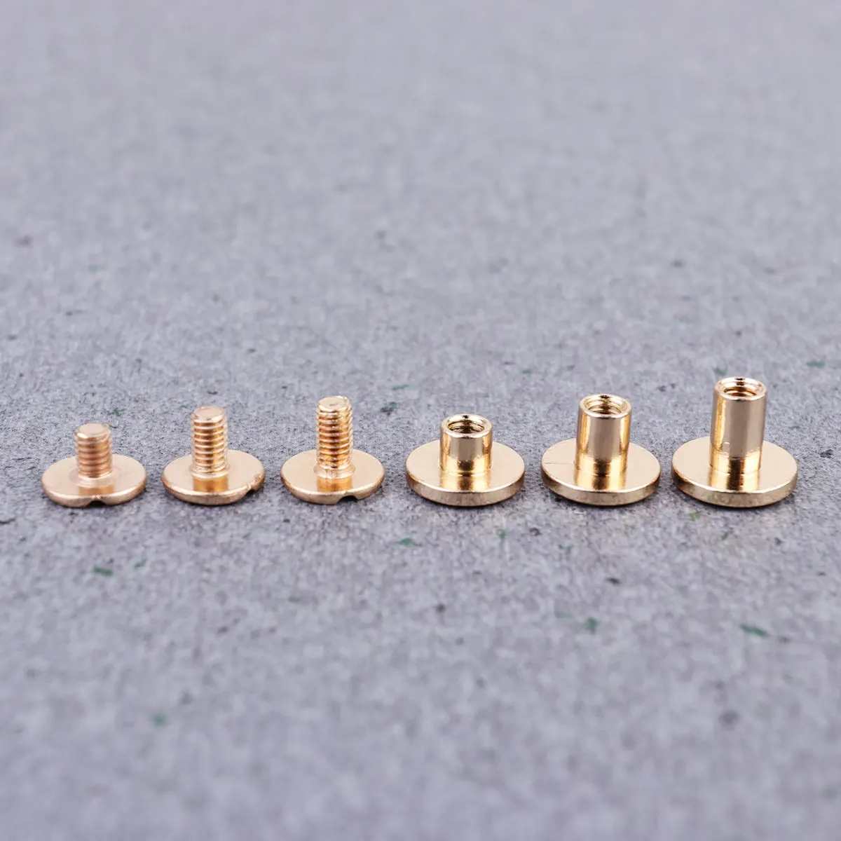 

30Pcs Flat Head Rivet Screws Copper Studs for Belt Harness Notebook Repair Craft DIY Fixing 5Mm 6.5mm 8Mm Golden