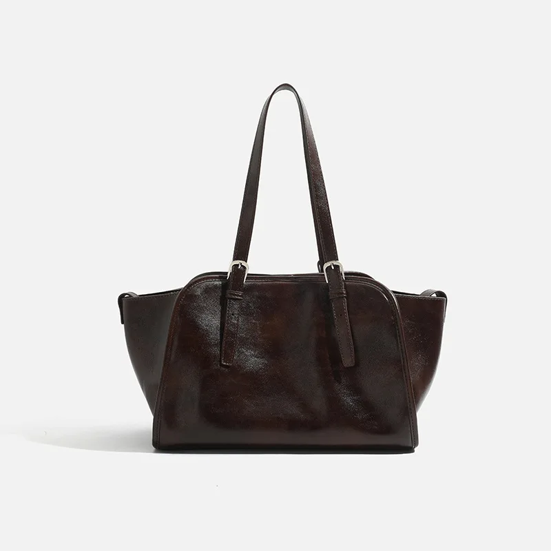 

Spacious Vintage Tote Bag for Women 2025, Large Capacity Work Commuter Bag, Chic Leather Shoulder Handbag