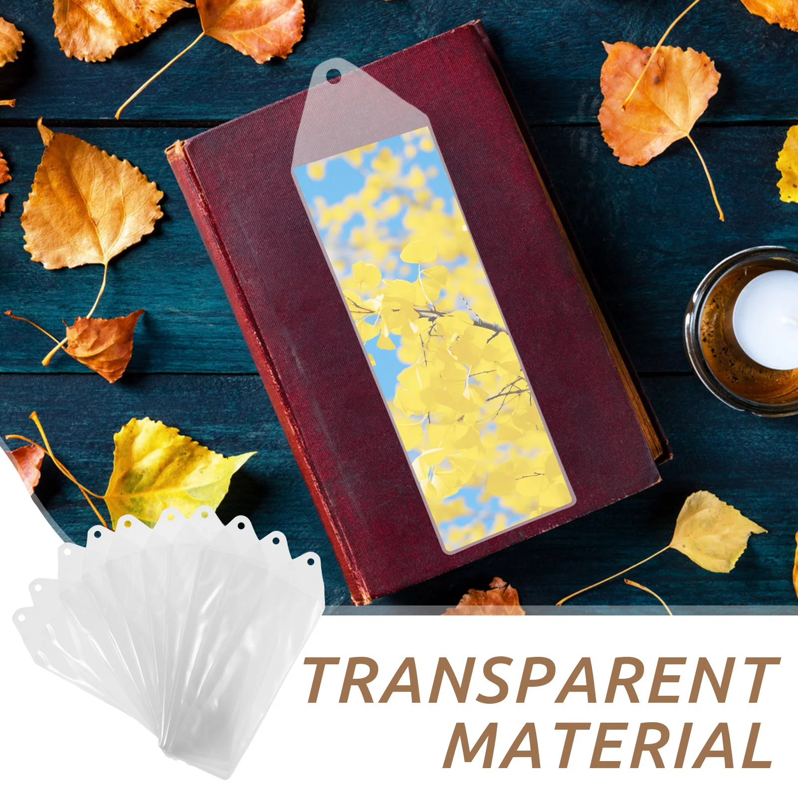 

10Pcs Transparent Bookmark Sleeves PVC Material Clear Protective Covers Lightweight Bookmark Storage Display Organizer