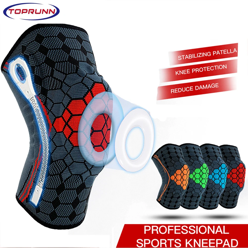 

Silicone Full Knee Brace Strap Patella Medial Support Dropshipping Compression Protection Sport Pads Running Basketball