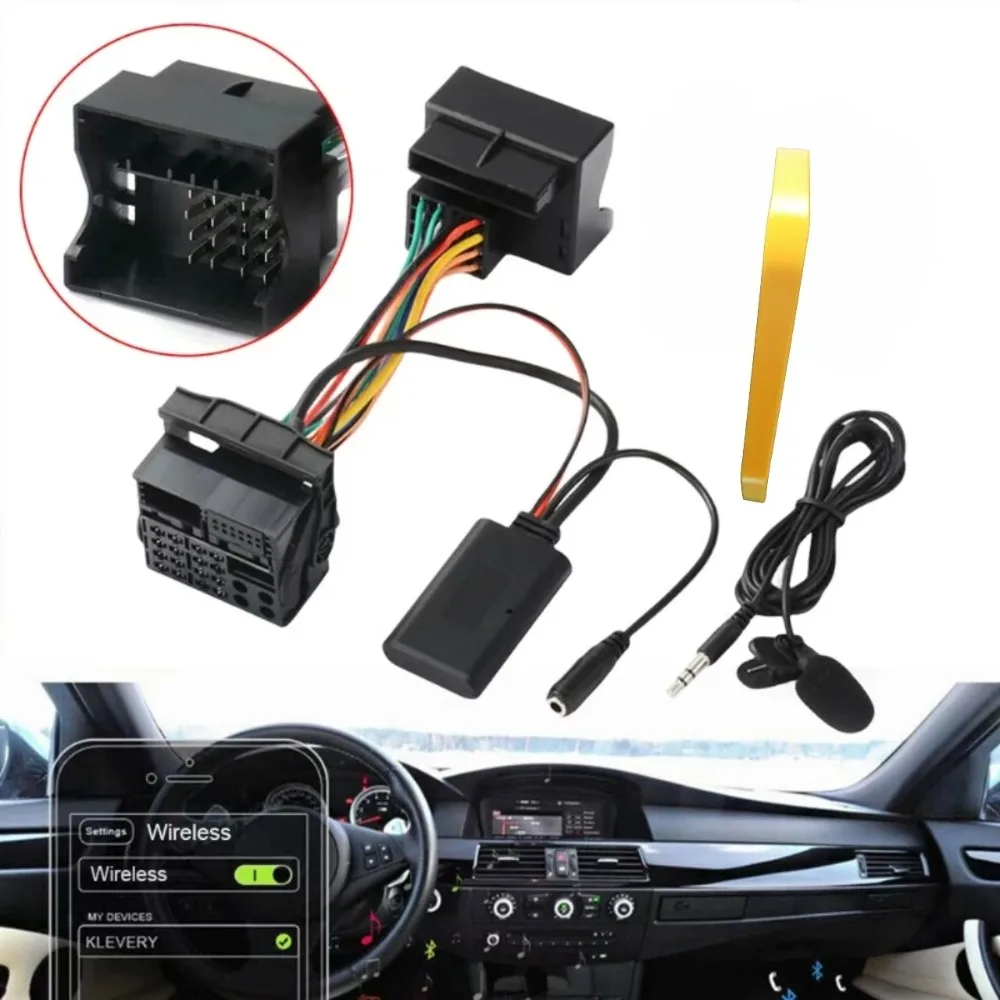 Bluetooth Music Adapter with Microphone Installation Tools AUX IN Plug and Play Cable For Opel CD30 CDC40 CD70 DVD90 CD Radio