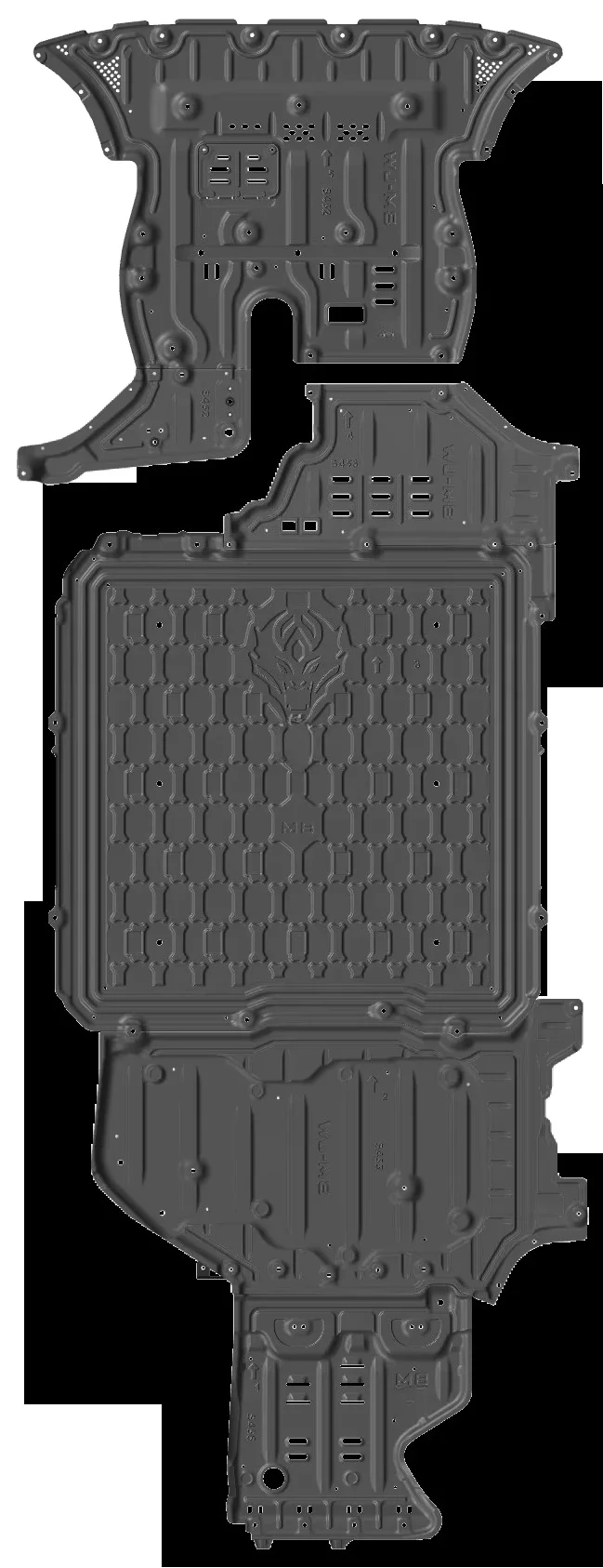 Alu 2.5MM Car Chassis Battery Bottom Protection Defense Engine Cover Skid Plate Fit for AITO M5 M7 M8 M9 Accessories Auto Parts