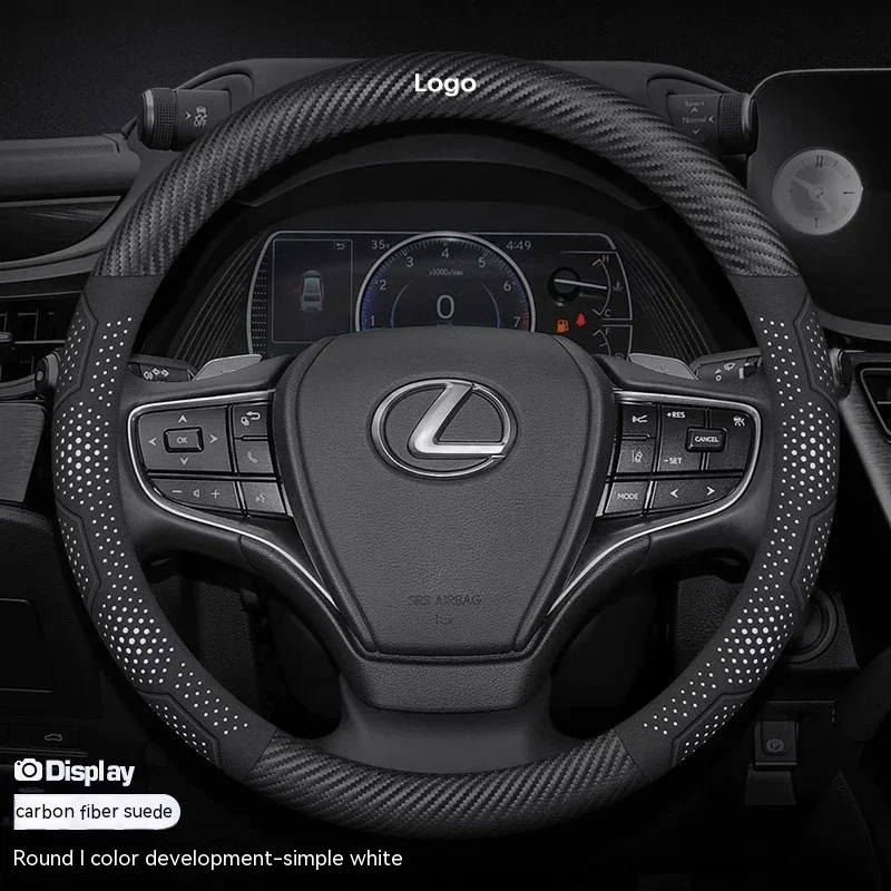 

Carbon fiber Suede Car Steering Wheel Cover Lexus GS300h ES300h ES330 ES350 NX300h IS300 RX300 IS250 CT200h NX300 Accessories