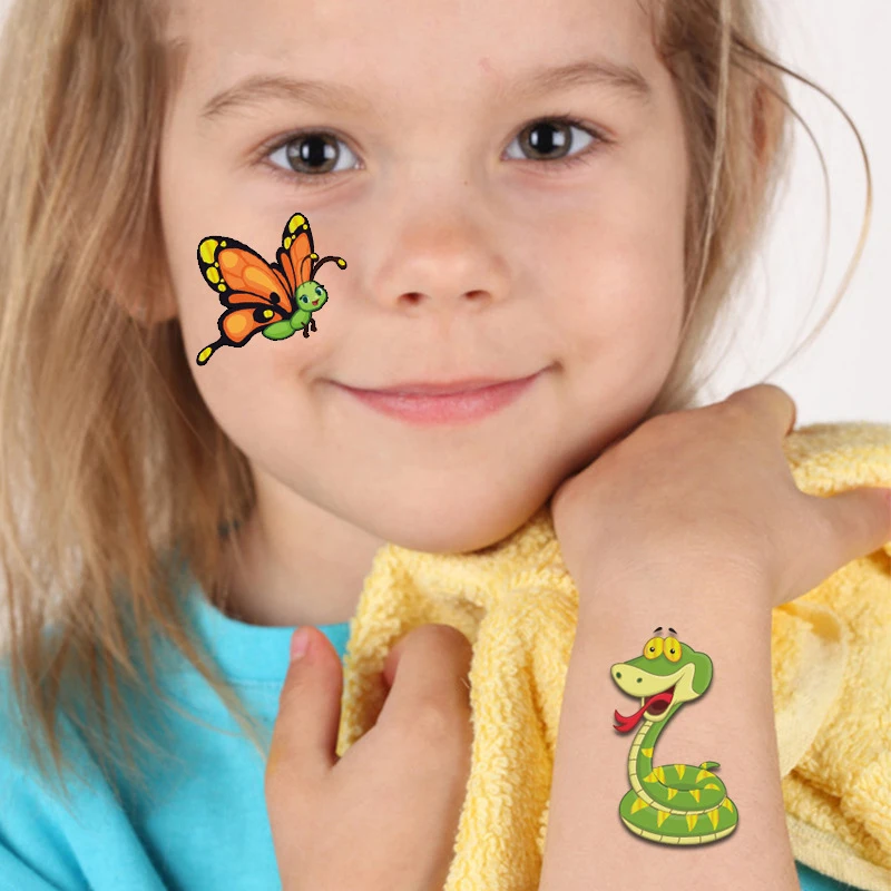 Animal Tattoos Sticker Forest Safari Birthday Party Jungle Theme Decor Wild Children Birthday Decoration