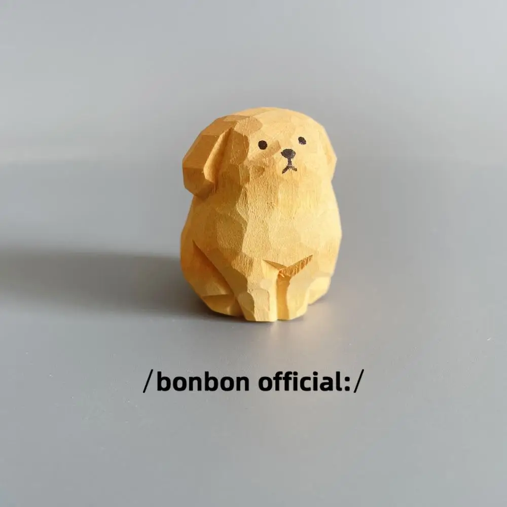 

Резная деревянная фигурка золотистого ретривера: милая собака-целитель, украшение для рабочего стола, офиса, автомобиля, консоли, креативный декор для дома