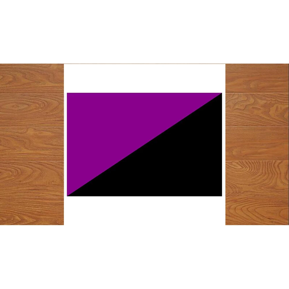 2X3FT Custom 90x150cm anarch feminism Flag with HALF PURPLE HALF BLACK FOR MUSIC CLUB SHOP Banner