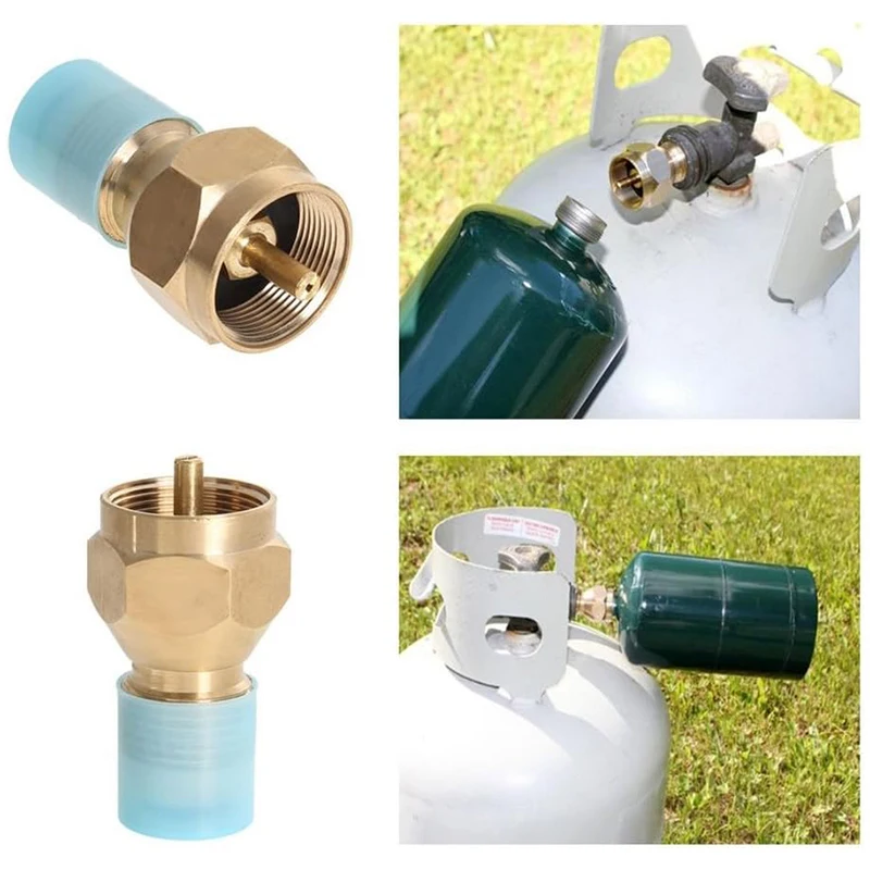 **1PC Propane Tank Refill Adapter Gas Cylinder Canister Filler Coupler Brass Accessories For 1LB Small Cylinders