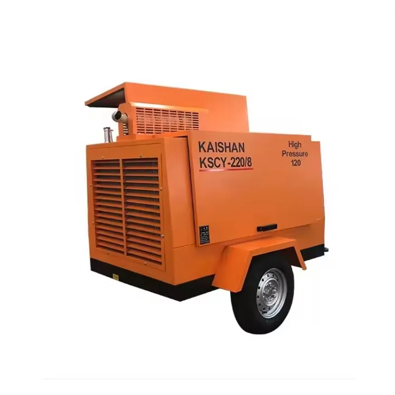 Zhejiang Factory Best Quality Kaishan Brand 211cfm Mining diesel Portable air Compressor Manufacturer