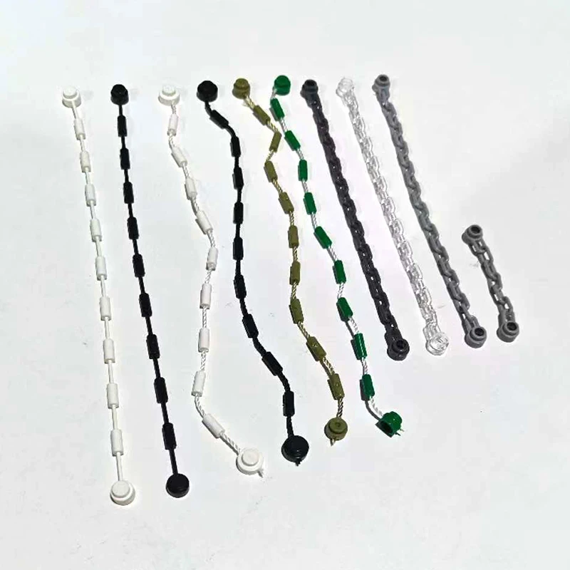 Compatible With LEGO Rope 63141 MOC 30104 92338 Chain Building Blocks Spider Silk City Streetscape Decoration Parts Bricks Toys