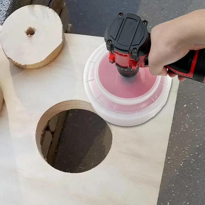 6Inch Hole Saw With Dust Bowl For Recessed Lights,3/8In Hex Shank Mandrel Drill Dust Bowl For Drywall,Ceiling Drilling