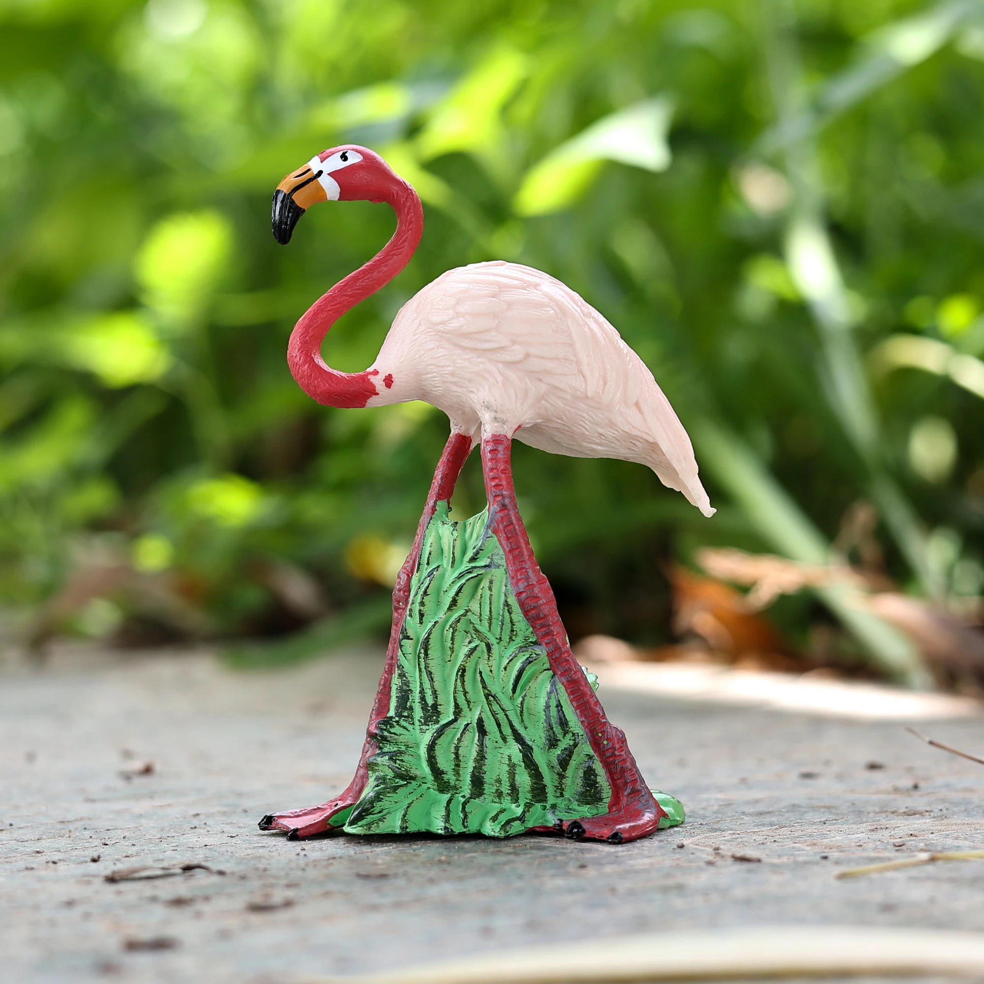 Classic Bird Animal Flamingos Parrot Sea Mew Peacock Owl Ostrich Model Solid PVC Action Figures Miniature Education Toy