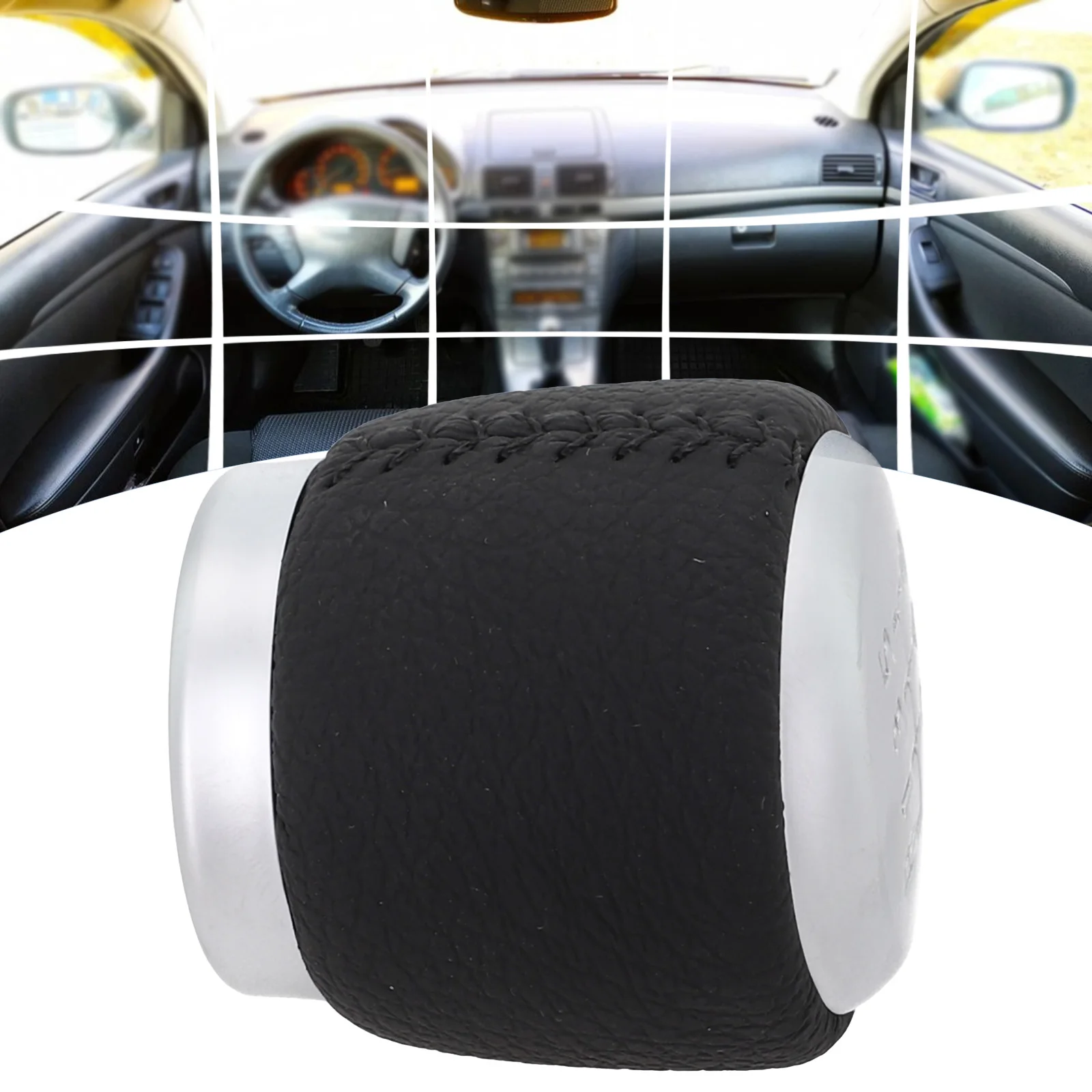 Manual Gear Shift Knob Compatible with for toyota for avensis T25 & RAV4 2005-2012 6 Speed ABS Silver Black Easy Install