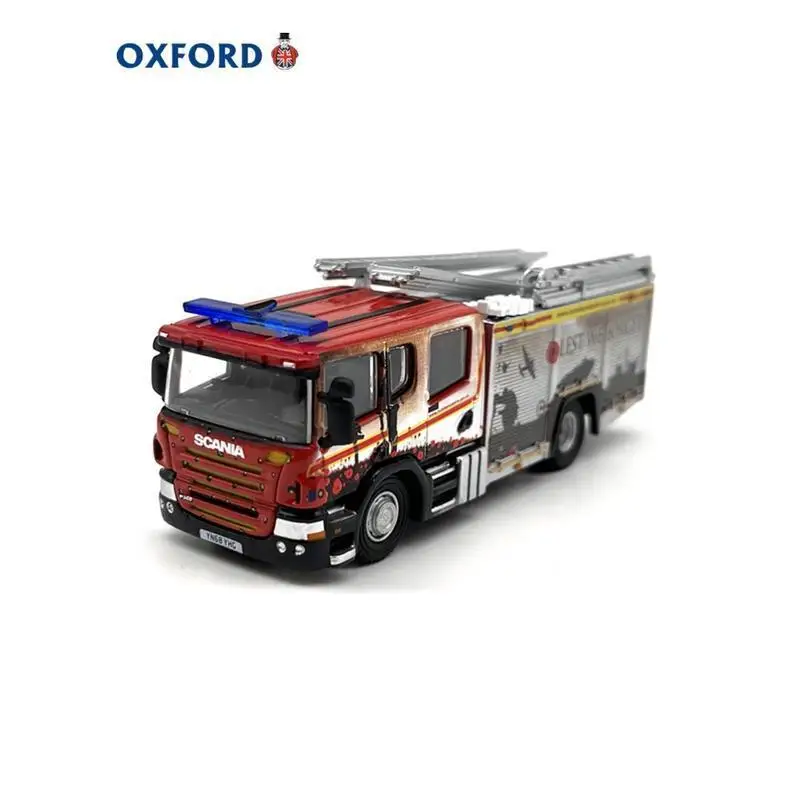 OXFORD Scania CP31 Motor de bomberos Modelo fundido a presión a escala 1:76 - Réplica de camión de bomberos de aleación, vehículo de exhibición de coleccionista