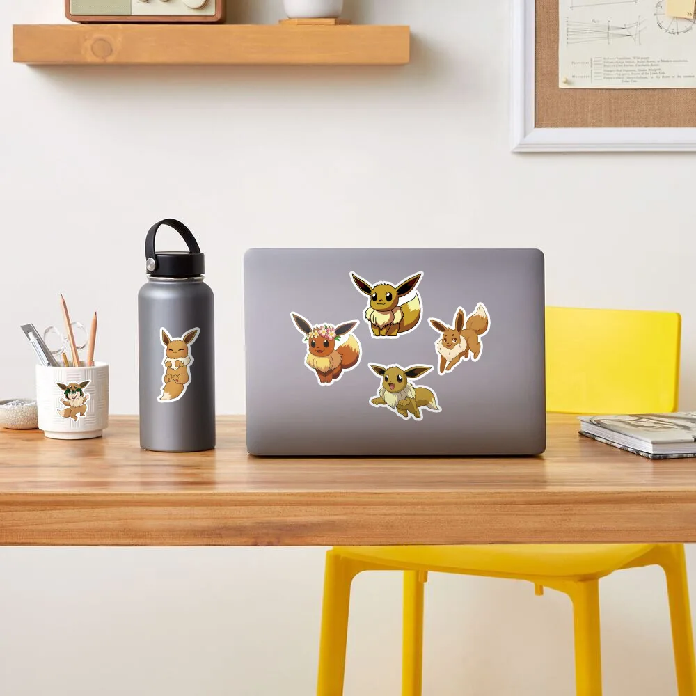 10/30/50 Con Pokemon Dễ Thương Eevee Anime Dán DIY Laptop Hành Lý Ván Trượt Điện Thoại Đề Can Đồ Bộ Hoạt Hình trò Đùa Miếng Dán Đồ Chơi