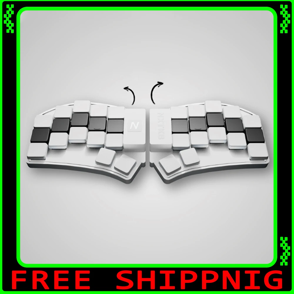 Ferris Sweep Cradio Choc Split Keyboard 34keys Bluetooth Hotswap Customize Mini Programming Gaming Mechanical Keyboard For Gamer